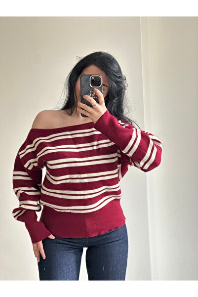YELZEY BUTİK Low Shoulder Sweater