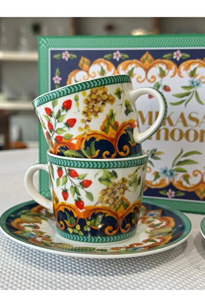 Mikasa Moor Capri Flora 2-Piece Coffee Cup Set 90Cc