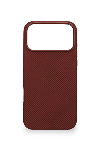PiyasaSepeti Carbon Weave Magsafe iPhone 17 Pro Magma Red