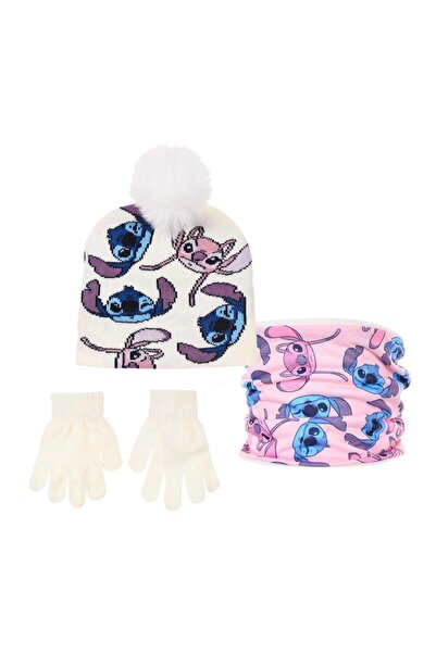 Lilo & Stitch Set 3 piese iarna, caciula, guler si manusi