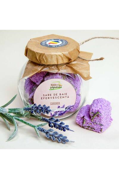 pravalia cu sapunuri Bath Salt with Lavender, Pravalia with Soaps, 100 g