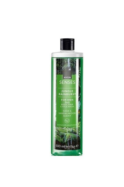 AVON Gel de duș pentru păr și corp Jungle Rainburst pentru El, 500ml