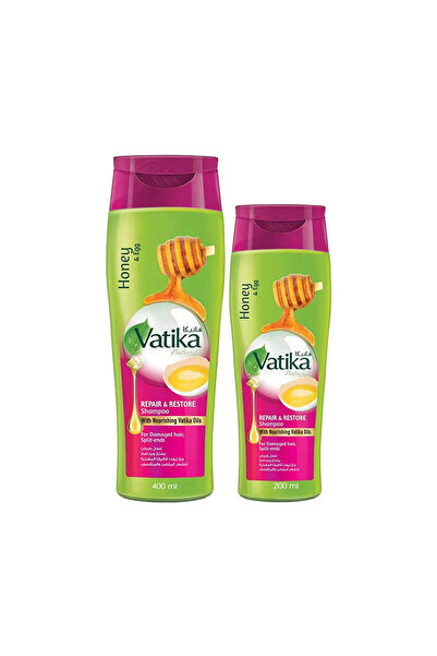 Vatika Honey and Egg Repair and Restore Shampoo For damaged Hair- 400ml + 200ml