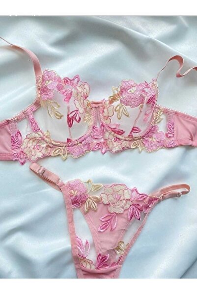 ARONA Dolcetta Peridot Model Çiçekli Dantelli Balenli Kadın Iç Giyim Sütyen T...