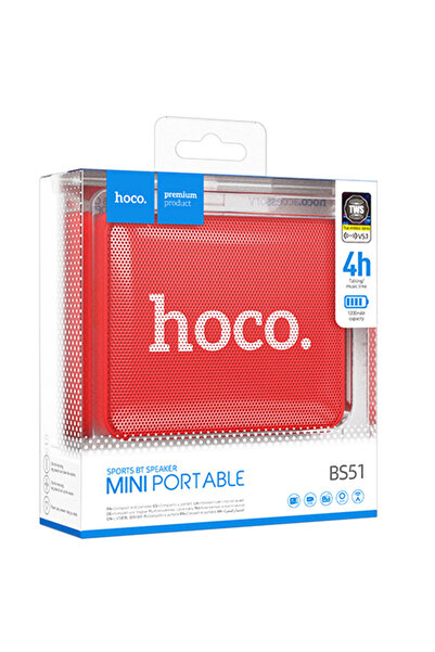 Hoco Boxa portabila (BS51), Wireless BT 5.3, 5W, 1200mAh, Sport Brick, Red