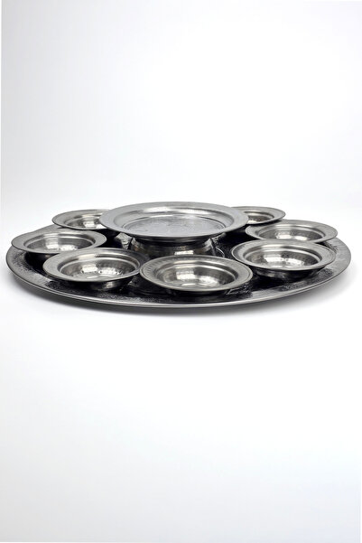 Binbir Trend Chrome Steel 42 cm Breakfast Serving Set – 10 Pieces