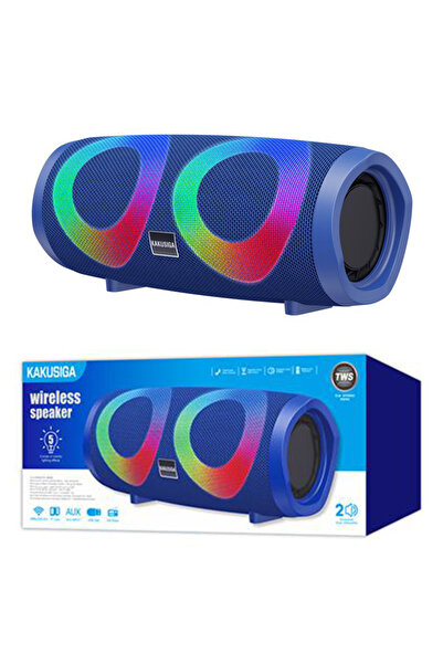 KAKUSİGA Boxa Portabila Kaku (KSC-615), Wireless, BT 5.0, TWS, 10W, 4H, 1800mAh, USB, AUX, TF Card, FM, BLUE