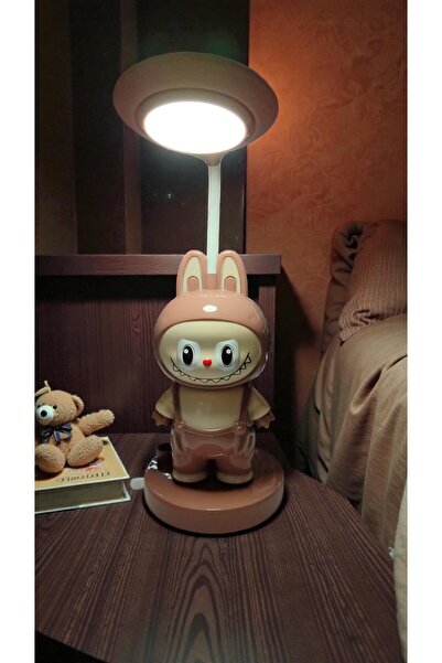 FAMEMUS ACCESSORY Labubu tek Kalemlikli Masa Üzeri Gece Lambası boyut 24 cm