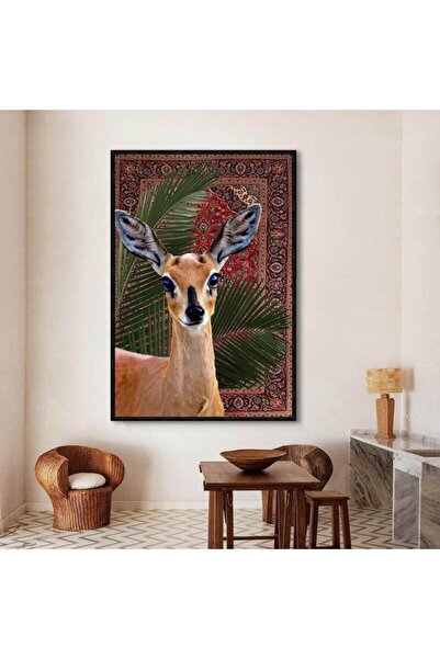 designadv لوحة جدارية غزال - أيطار بني