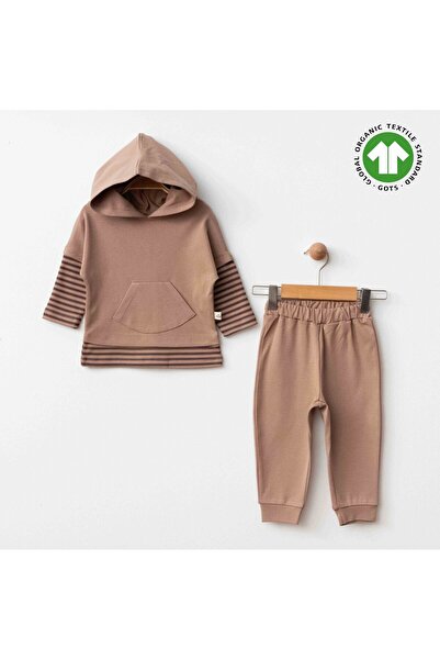 Budi Eslenza baby organic 2-piece set 0051 coffee