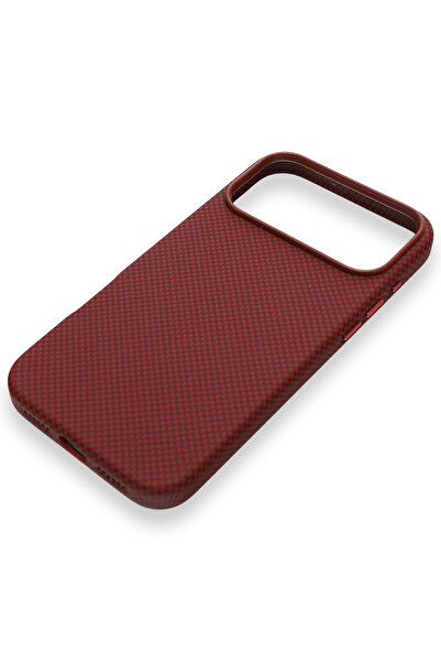 PiyasaSepeti Carbon Weave Magsafe iPhone 17 Pro Magma Red