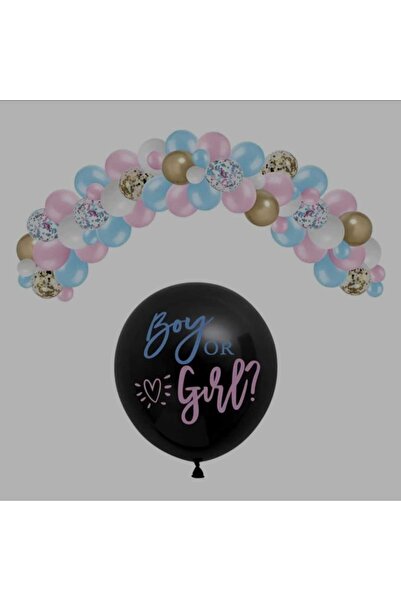 OEM Gender Reveal Balloon Set with Colorful Confetti - 60pcs