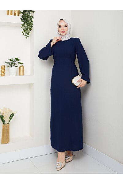 MODA MAÇKA PARK Beli Lace-Up Crepe Pencil Dress Kimono Sleeve