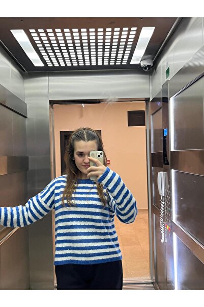 youknitwear you Angora Striped Sweater