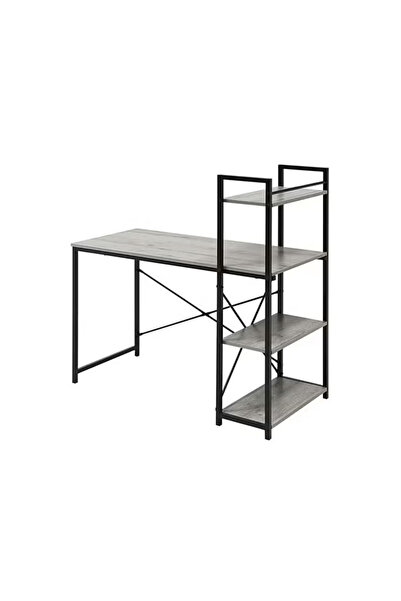 NKX Modern Study Desk with Four Open Shelves – Space-Saving and Stylish 115CM