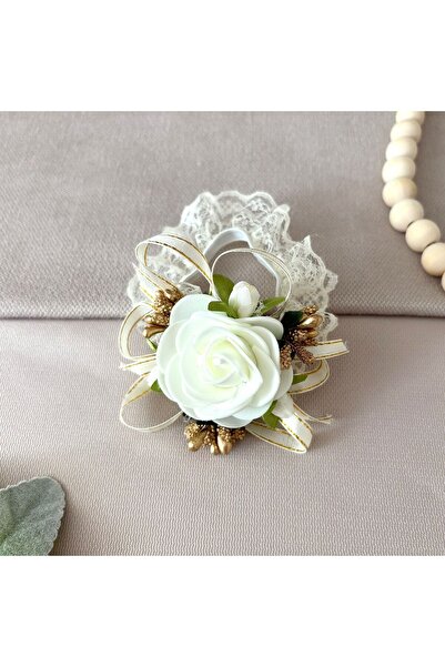 Anya-Events Lace Wedding Bracelet with Gold Accessories