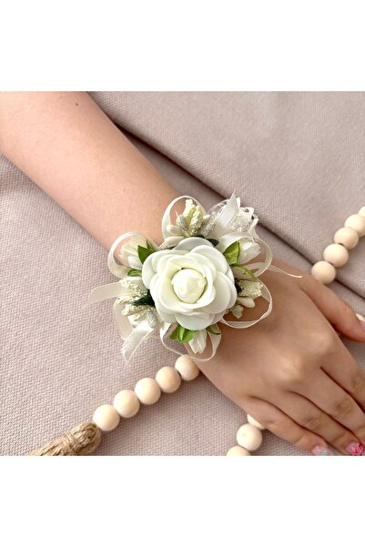 Anya-Events Lace Wedding Bracelet with Ivory Cream Accessories