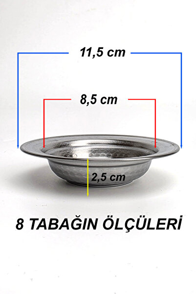 Binbir Trend Krom Çelik 42 cm Serpme Kahvaltı Servis Takımı