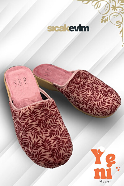 sermoda Women's House Slippers – Poly Sole Lightweight Sole Warm House Slippers Red