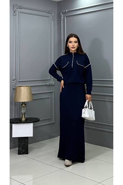 Genesis cannes Drawer Color Zipper Pocket Long Sleeve Skirted Bottom Top Two-...