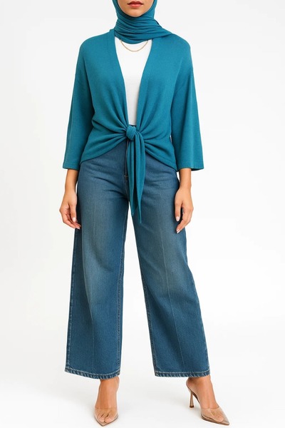 MayaCloset Women's Knitwear Dark blue Muse Cardigan