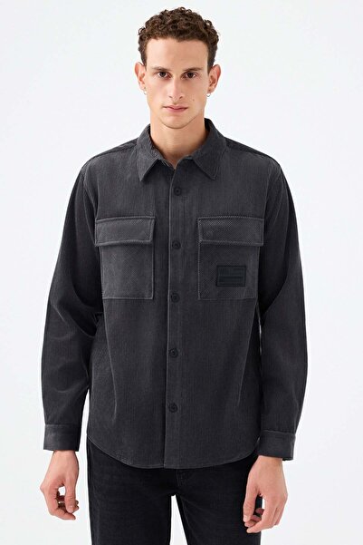 Loft قميص رجالي أنثراسايت Lf2040592