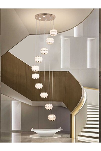 best power ثريا كريستال LED فاخرة قابلة للتعتيم، 10 مصابيح، 6554-10