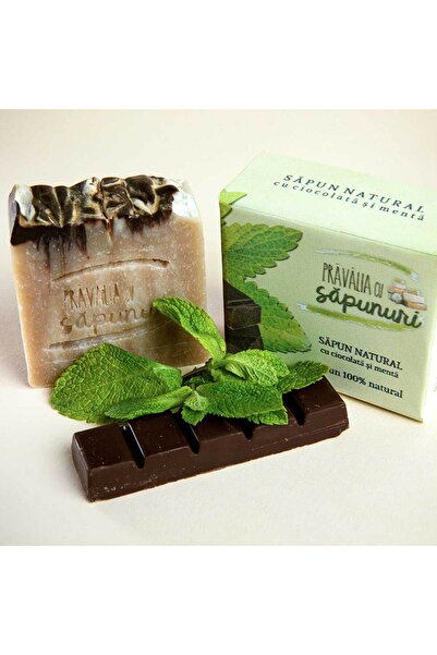 pravalia cu sapunuri Chocolate and Mint Soap, Pravalia with Soaps, 100 g