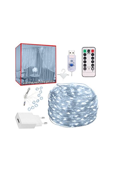 WTO Light installation, WTO®, curtain type, cool white, indoor, 300 LEDs, 6 W, 3x3 m, 14 functions