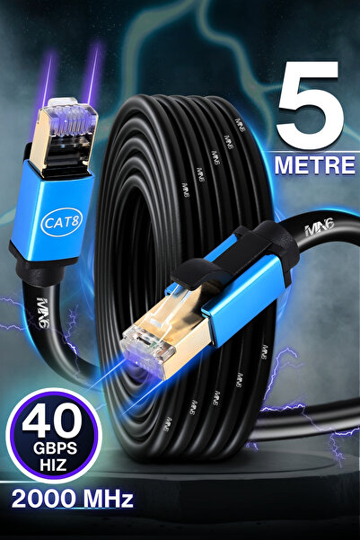 MN6 M111Xf 5 Meter Cat8 Ethernet Cable/Up to 40 Gbps Speed/5 Meter Cat8 Cable-S-Ftp-26 Awg-2000Mhz