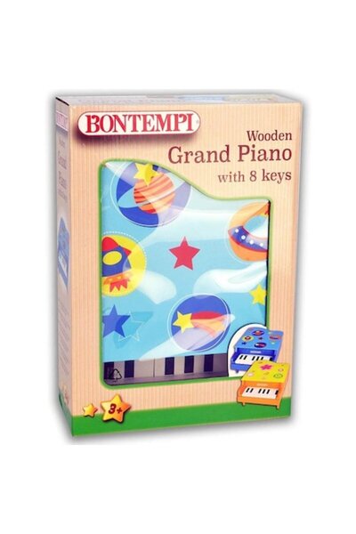 Bontempi pian din lemn cu 8 clape, albastru