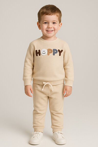 tinytrends طقم مكون من قطعتين مطرز بتصميم الوافل للأطفال مصنوع من القطن بنسبة...