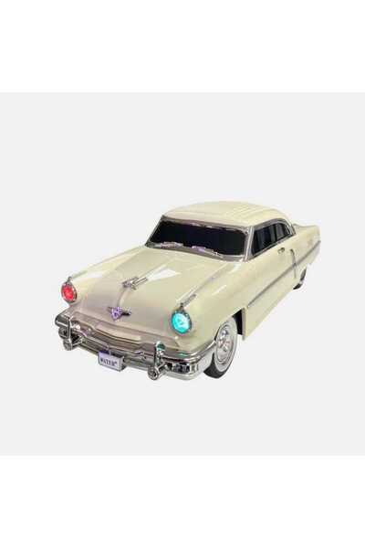 Hırdavat Bej Arabalı Bluetooth Fm-usb-tf-aux Şarjlı Nostaljik Radyo