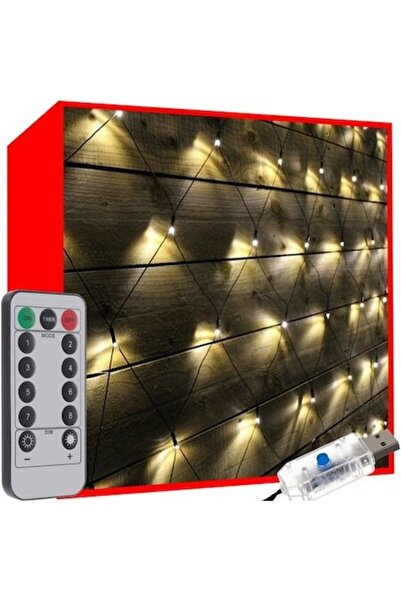 WTO Light Net 160 LED, USB, 1.4W, Warm White, IP44, 8 Modes, Timer, 260x200 cm, Remote