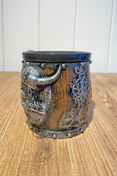 Kingdom of 3D Viking Horn Mug Hand Painted Ceramic & Polyester Mug