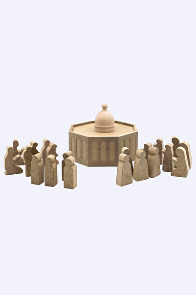 na neşeli ahşap DES32 Değerler eğitimi serisi Ahşap MESCİD-İ AKSA boyanabilir...