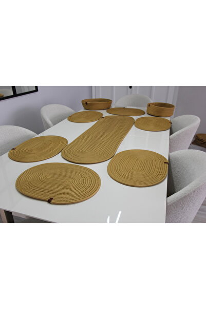 fa collection desing Runner din iută naturală, cu model, răchită, americană, pentru masă, pentru măsuță de cafea, Supla