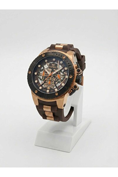 GÜNEŞ KUYUMCULUK VE SAAT Mc Espace (Yuvarlak Kasa - Bronz/Kahve - İskelet Görünüm) Erkek Kol Saati