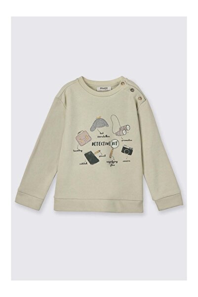 Panço مطبوع سويت شيرت للأولاد باللون الأخضر 2521BB08001