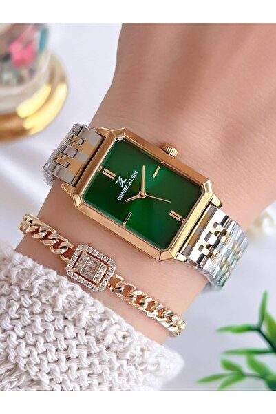 Daniel Klein Steel Cord 30 Meters Water Resistant Special Design Women Wrist Watch+Bracelet Vs.Blkt.0722