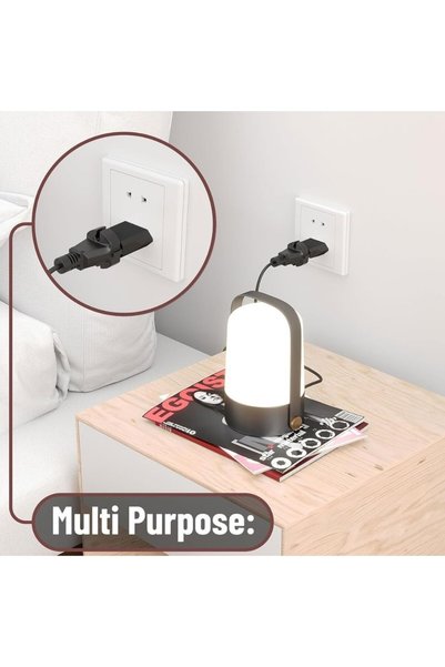 Derwell 2 Adet Türk Fişi Amerikan Tip Fiş Çevirici Seyahat Adaptörü 2 Pinli Düz Plug Travel Adapter Fiş Priz