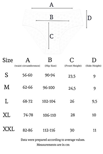 Newlilla 5-Pack 100% Cotton Heart Patterned Bato Panties - High Waist & Comfortable Fit Everyday Underwear