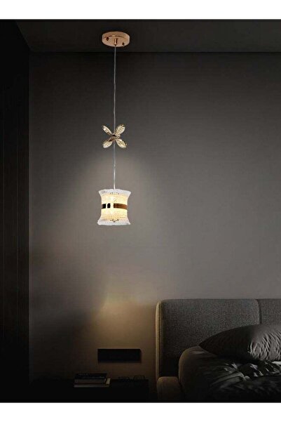 best power مصباح معلق ذهبي فاخر 7137-1 مع إضاءة ثلاثية مدمجة