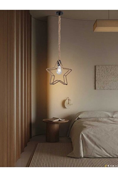 best power مصباح معلق على شكل حبل ريفي 6615-1، قاعدة E27، قابل للتعديل 85 سم (المصباح غير متضمن)