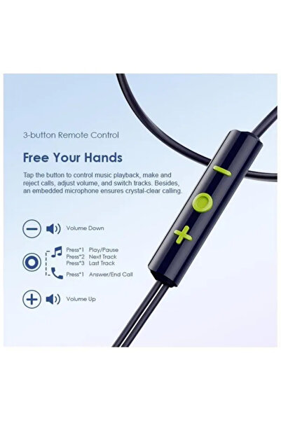 oraimo Wired Earphones Halo Airy with USB-C - Black