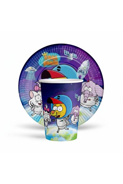 BAL10 DÜNYASI Kral Şakir Themed Plate and Cup Set