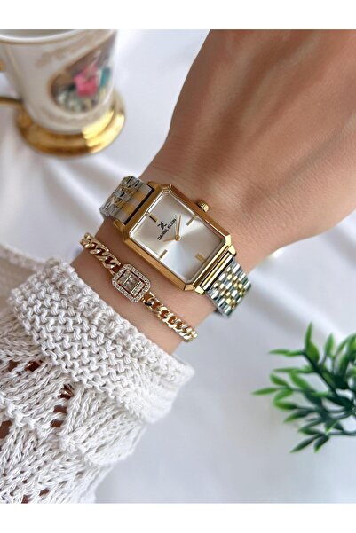 Daniel Klein Steel Cord 30 Meters Water Resistant Special Design Women Wristwatch+Bracelet Vs.Blkt.0723