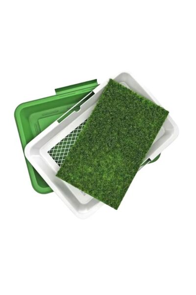 Att Τουαλέτα με τεχνητό χλοοτάπητα για σκύλους, γάτες και άλλα κατοικίδια