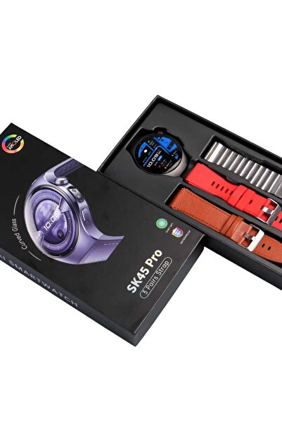 KALOBEE SK45 Pro Smartwatch with 1.53-inch Round AMOLED Display, 3 Pairs of Straps, and Wireless Charging