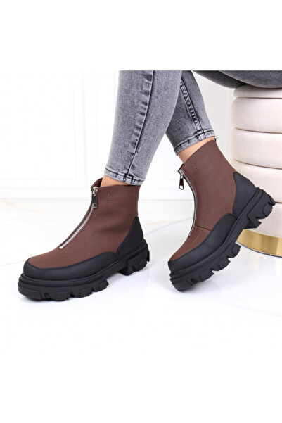 ALORA brown fur-lined boots